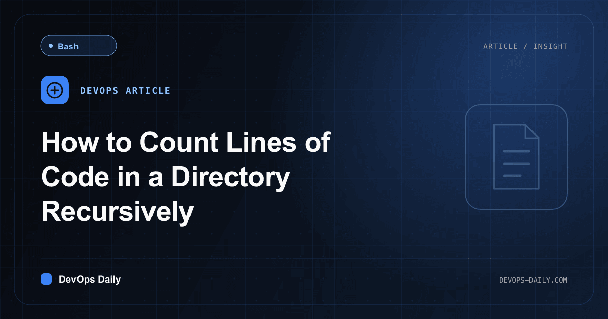 How to Count Lines of Code in a Directory Recursively