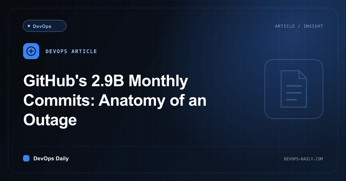 GitHub's 2.9B Monthly Commits: Anatomy of an Outage